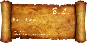 Buzi Luca névjegykártya